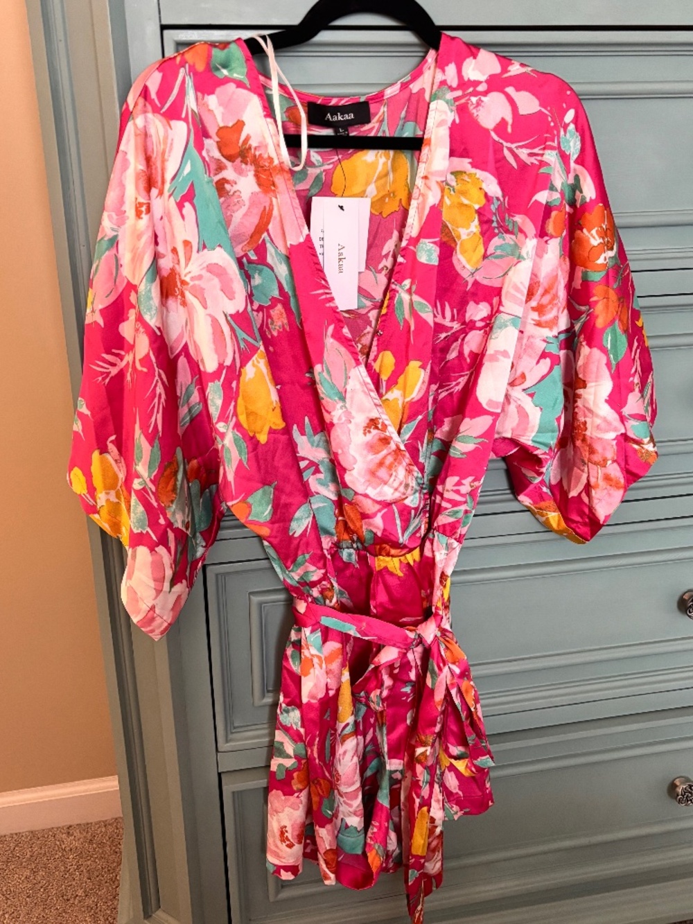 Floral Satin Romper